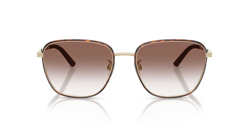 Oliver Peoples R-18 con montura Dorado satinado / Caoba oscuro y lentes Marrón - imagen 2
