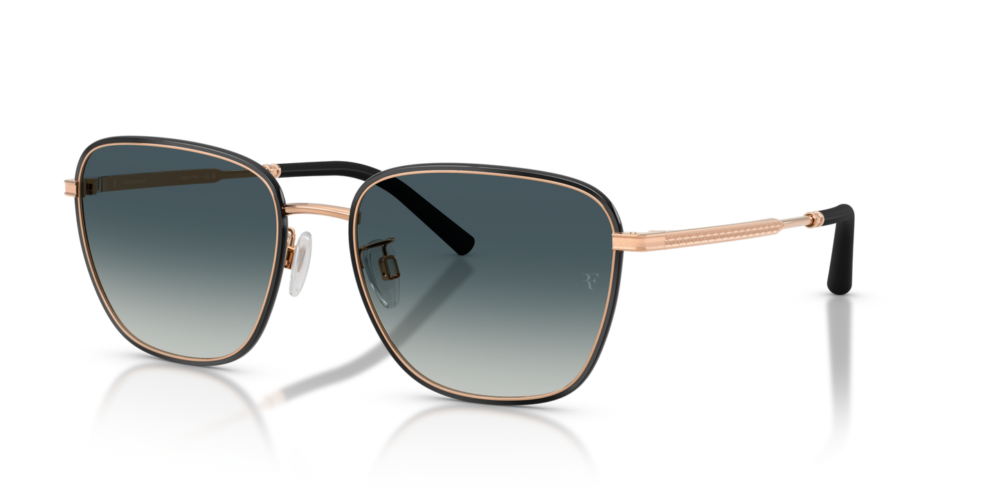 Oliver Peoples R-18 with Black/Rose Gold frame and Grey lenses - Image Eyewire