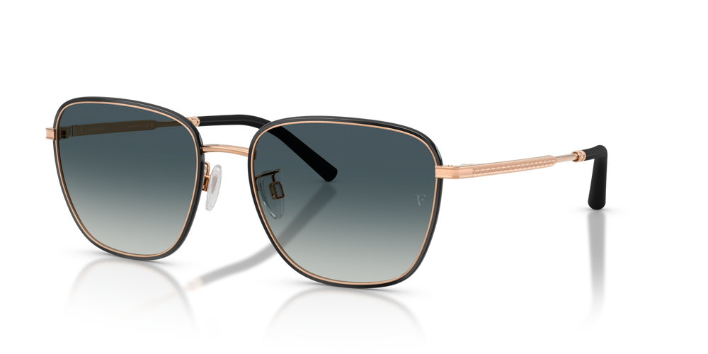 Oliver Peoples R-18 con montatura Nero/Oro rosé e lenti  Grigio - immagine 4