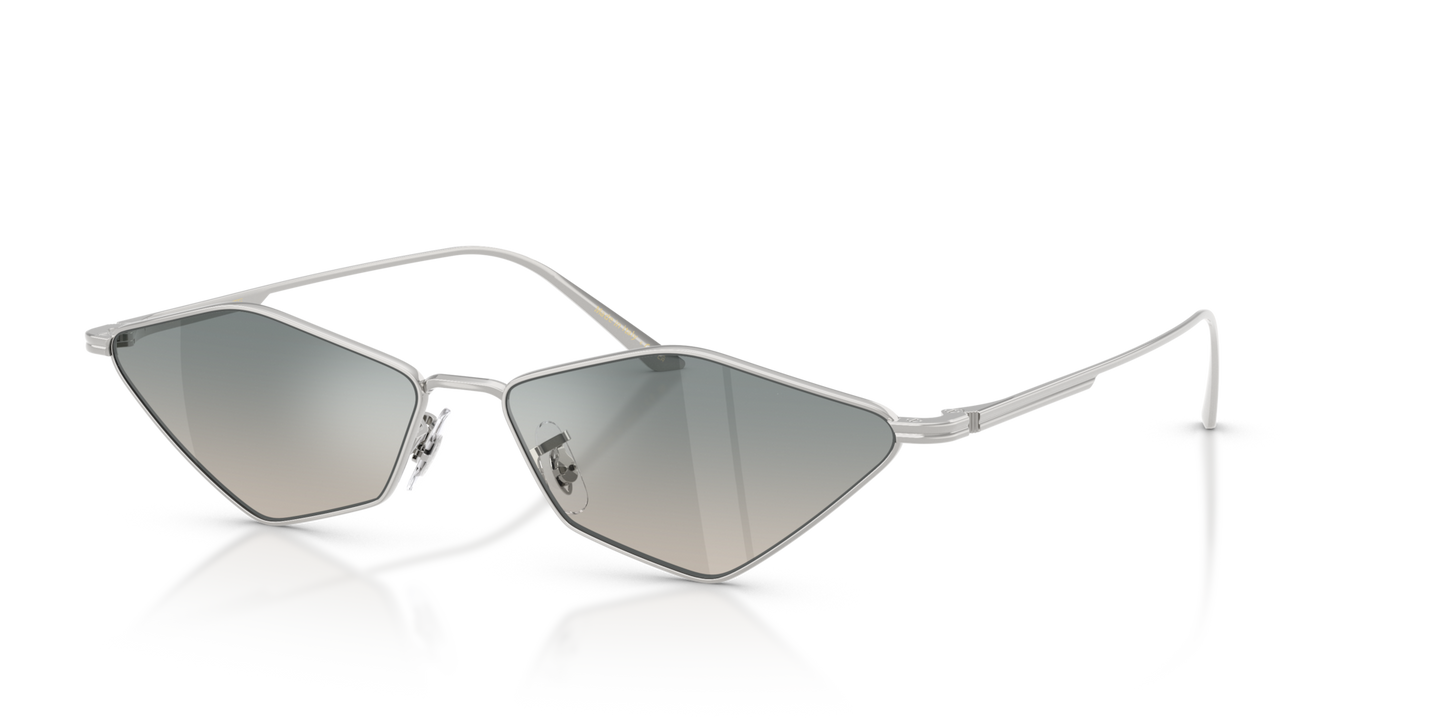 Sie Oliver Peoples 2001C mit Silber Gestell und Grau Gläsern - Bild Abschlusselement