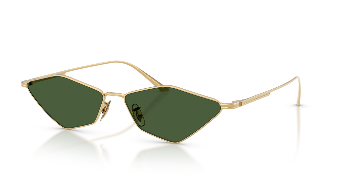Sie Oliver Peoples 2001C mit Gold Gestell und Grün Gläsern - Bild Abschlusselement