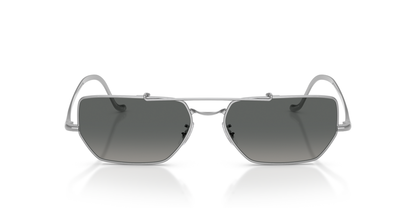 Sie Oliver Peoples Edition 7 mit Silber Gestell und Grau Gläsern - Bild Material