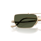 Sie Oliver Peoples Edition 7 mit Gold Gestell und Grün Gläsern - Variant