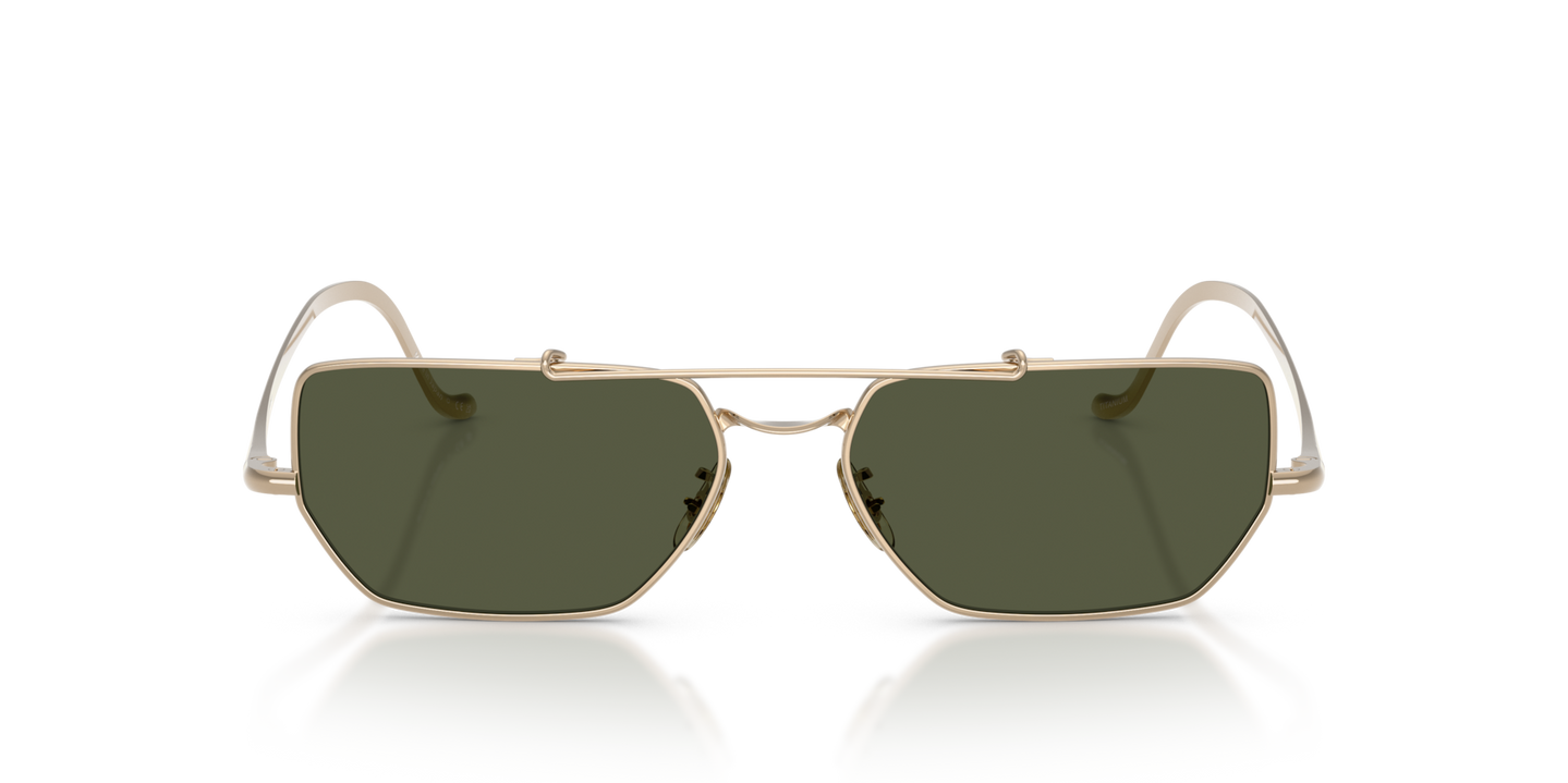 Sie Oliver Peoples Edition 7 mit Gold Gestell und Grün Gläsern - Bild Material