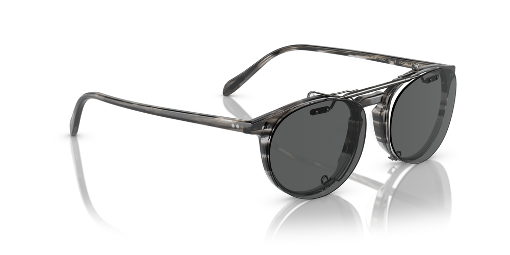 Sie Oliver Peoples Riley-R Flip-Up Clip mit Antik Zinn Gestell und Grau Gläsern - bild 5