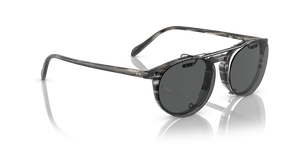 Oliver Peoples Riley-R Flip-Up Clip con montura Estaño Envejecido y lentes Gris - imagen 5