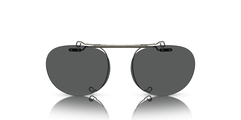 Oliver Peoples Riley-R Flip-Up Clip con montura Estaño Envejecido y lentes Gris - El 8
