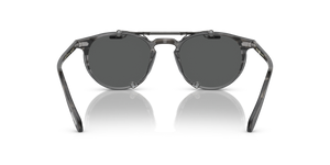 Oliver Peoples Riley-R Flip-Up Clip con montura Estaño Envejecido y lentes Gris - imagen 7