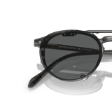 Oliver Peoples Riley-R Flip-Up Clip with Antique Pewter frame and Grey lenses - Variant