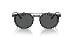 Oliver Peoples Riley-R Flip-Up Clip avec une monture Gris vieilli et des verres Gris - L'image 4