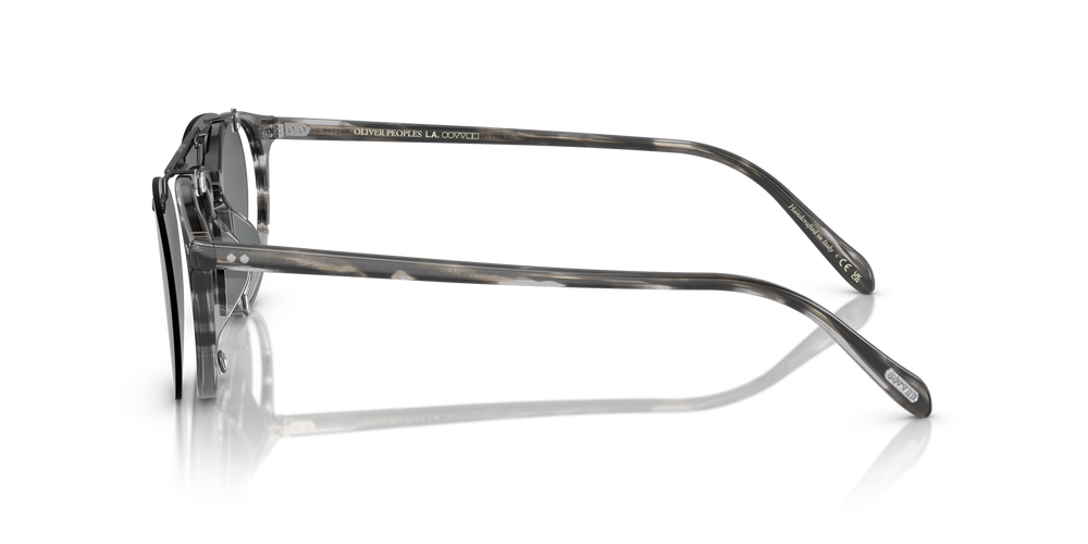 Oliver Peoples Riley-R Flip-Up Clip con montura Estaño Envejecido y lentes Gris - imagen 6