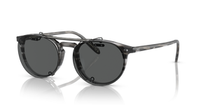Oliver Peoples Riley-R Flip-Up Clip con montura Estaño Envejecido y lentes Gris - imagen 3