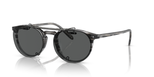 Oliver Peoples Riley-R Flip-Up Clip avec une monture Gris vieilli et des verres Gris - L'image 3