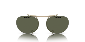 Oliver Peoples Riley-R Flip-Up Clip con montatura Oro Spazzolato e lenti  Verde - immagine 8