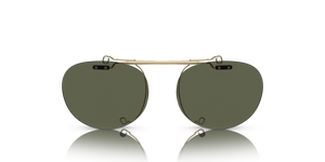Oliver Peoples Riley-R Flip-Up Clip con montatura Oro Spazzolato e lenti  Verde - immagine 2