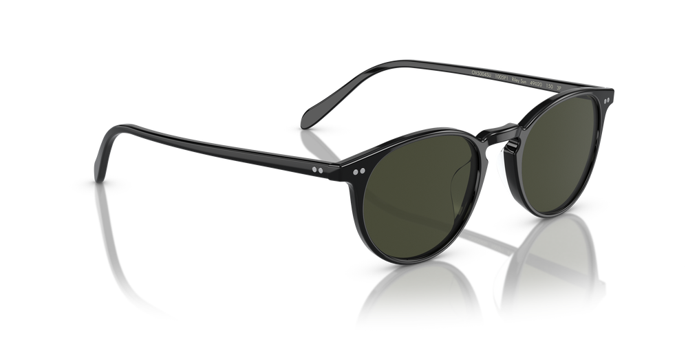 Sie Oliver Peoples Riley Sun mit Schwarz Gestell und Grün Gläsern - Bild 3