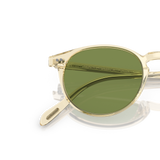 Oliver Peoples Riley Sun、Buffフレーム、グリーンレンズ - Variant