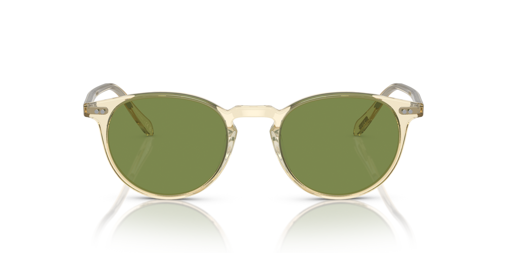 Oliver Peoples Riley Sun avec une monture Chamois et des verres Vert - image 2