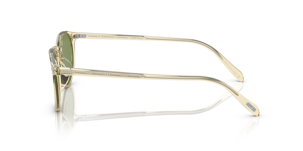 Sie Oliver Peoples Riley Sun mit Gelbbraun Gestell und Grün Gläsern - Bild 4