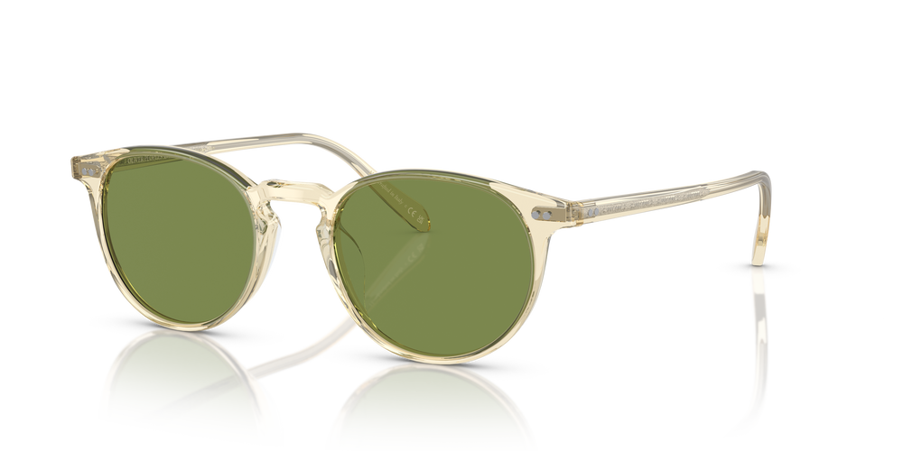 Oliver Peoples Riley Sun with Buff frame and Green C lenses