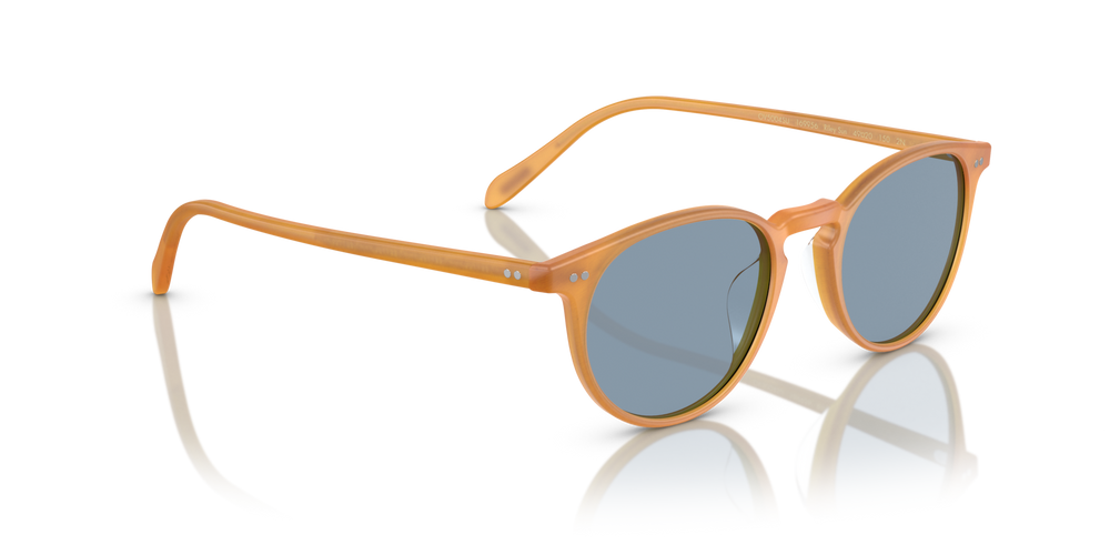 Oliver Peoples Riley Sun con montura Ámbar semimate y tortuga y lentes Azul - imagen 3