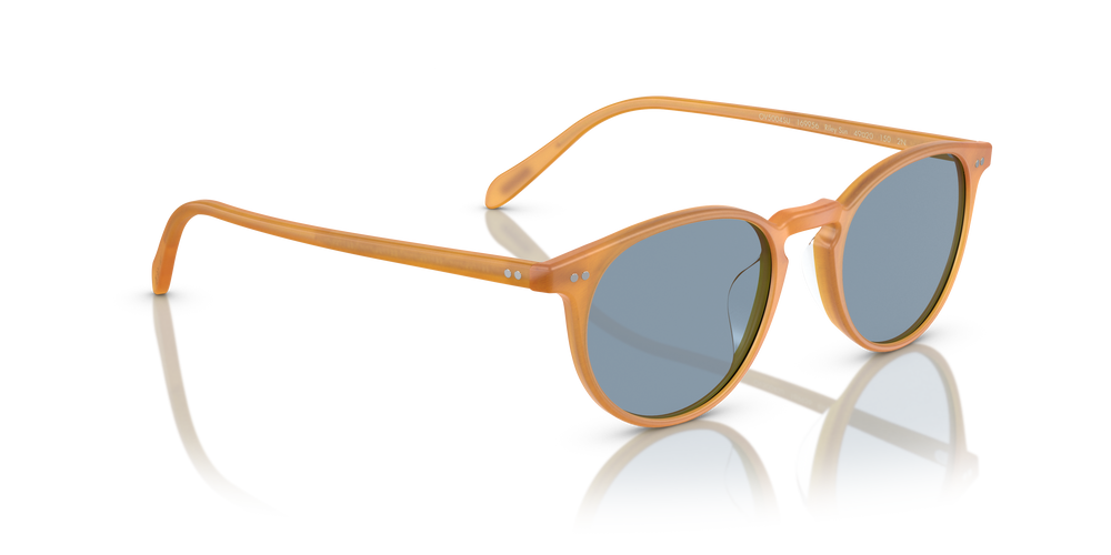 Oliver Peoples Riley Sun with Semi-Matte Amber Tortoise frame and