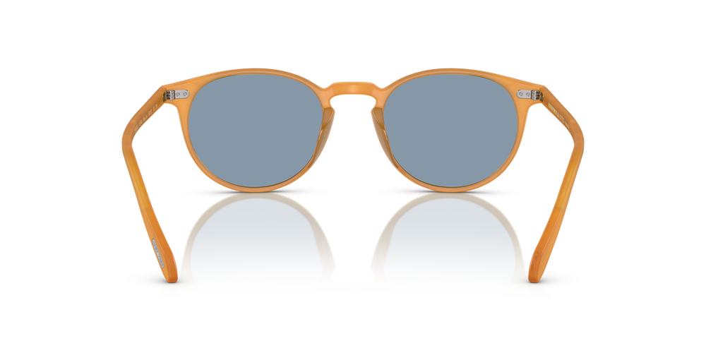 Oliver Peoples Riley Sun avec une monture Ambre semi-mat Écaille de tortue et des verres Bleu - image 5