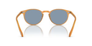 Oliver Peoples Riley Sun avec une monture Ambre semi-mat Écaille de tortue et des verres Bleu - image 5
