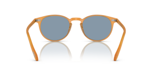 Oliver Peoples Riley Sun con montatura Ambra semi-opaco tartarugato e lenti  Blu - L'immagine 5