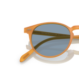Oliver Peoples Riley Sun、セミマットアンバートータスフレーム、ブルーレンズ - Variant