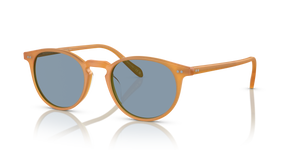 Oliver Peoples Riley Sun con montatura Ambra semi-opaco tartarugato e lenti  Blu - L'immagine 1