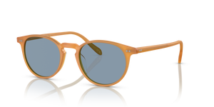 Oliver Peoples Riley Sun con montura Ámbar semimate y tortuga y lentes Azul - imagen 1