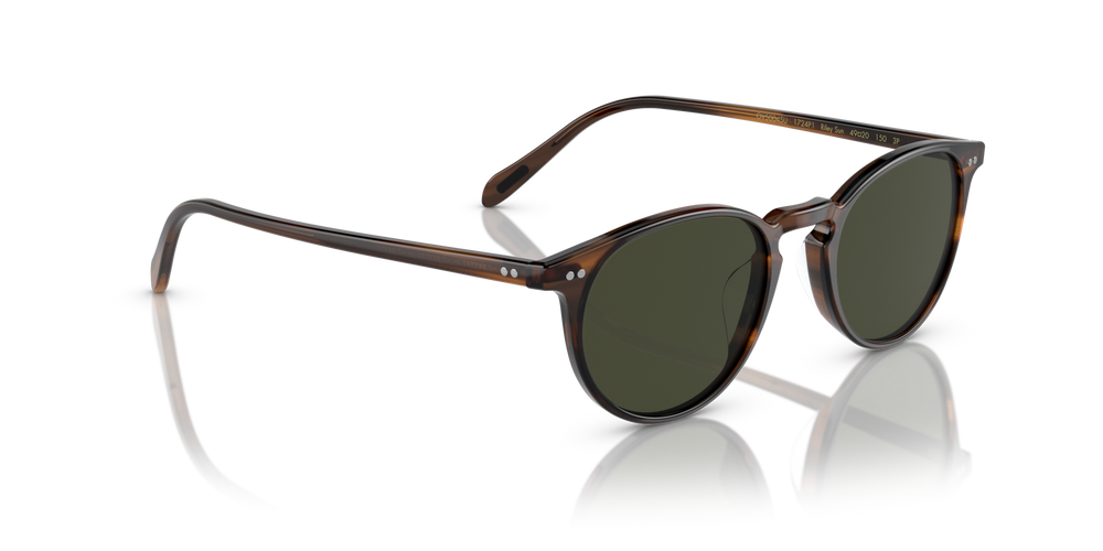 Oliver Peoples Riley Sun with Tuscany Tortoise frame and Green lenses - image 3