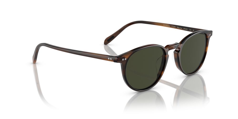 Oliver Peoples Riley Sun con montatura Tuscany Tortoise e lenti  Verde - L'immagine 3