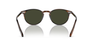 Oliver Peoples Riley Sun avec une monture Écaille de tortue Tuscany et des verres Vert - image 5