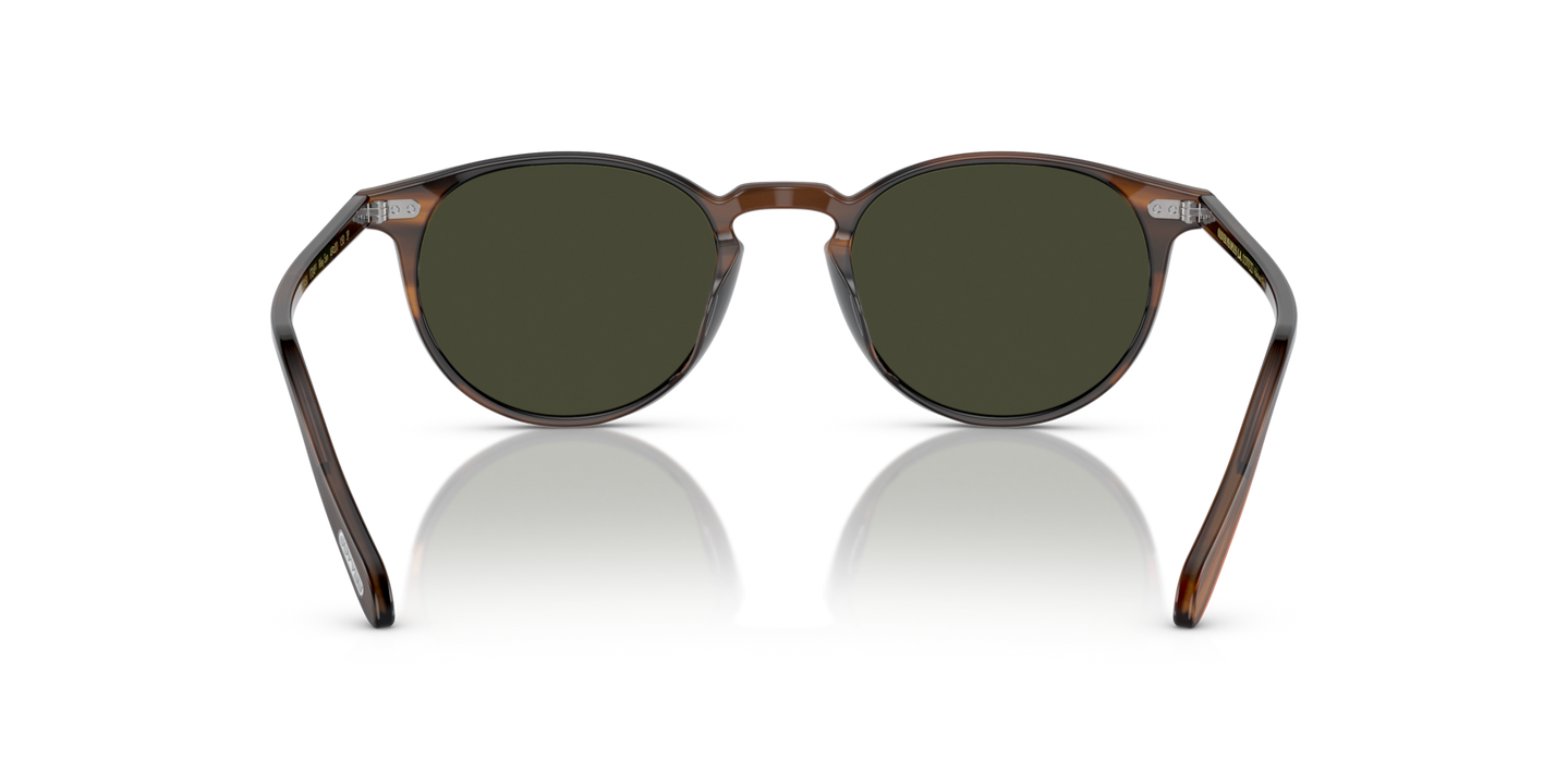 Oliver Peoples Riley Sun with Tuscany Tortoise frame and Green lenses - Image Nosepads