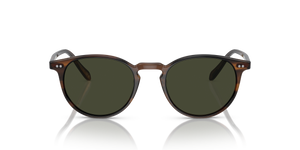 Oliver Peoples Riley Sun avec une monture Écaille de tortue Tuscany et des verres Vert - image 2