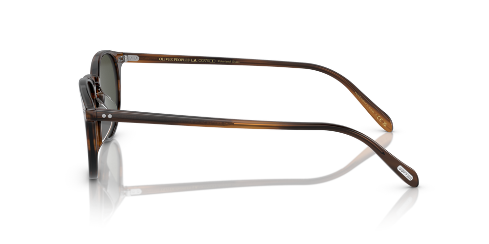 Oliver Peoples Riley Sun avec une monture Écaille de tortue Tuscany et des verres Vert - image 4