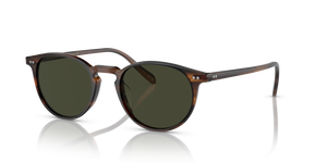 Oliver Peoples Riley Sun with Tuscany Tortoise frame and Green lenses - image 1