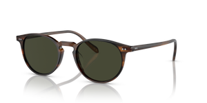Oliver Peoples Riley Sun avec une monture Écaille de tortue Tuscany et des verres Vert - image 1
