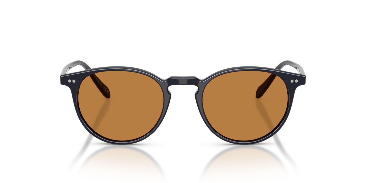 Oliver Peoples Riley Sun avec une monture Havana indigo et des verres Brun - Image Matériau