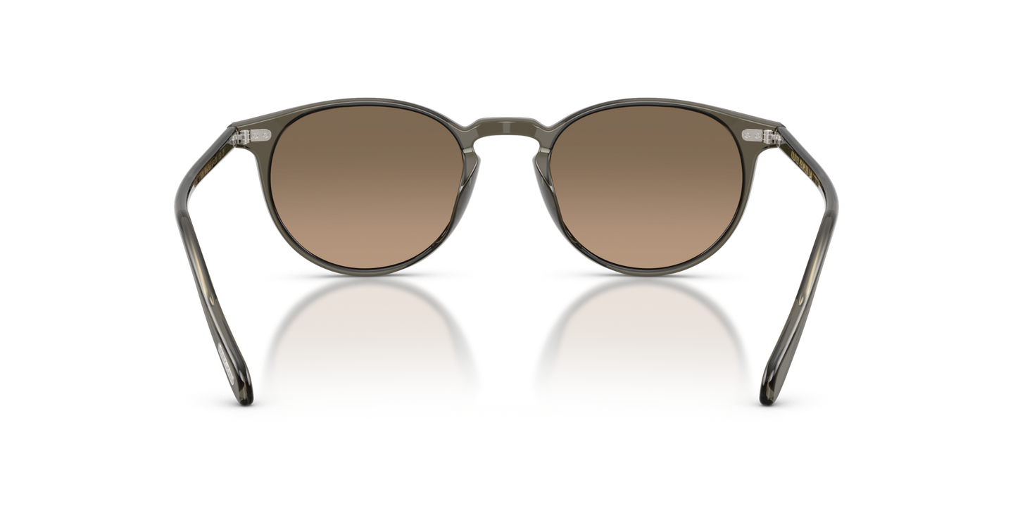Oliver Peoples Riley Sun with Inkwell frame and Brown lenses - Image Nosepads