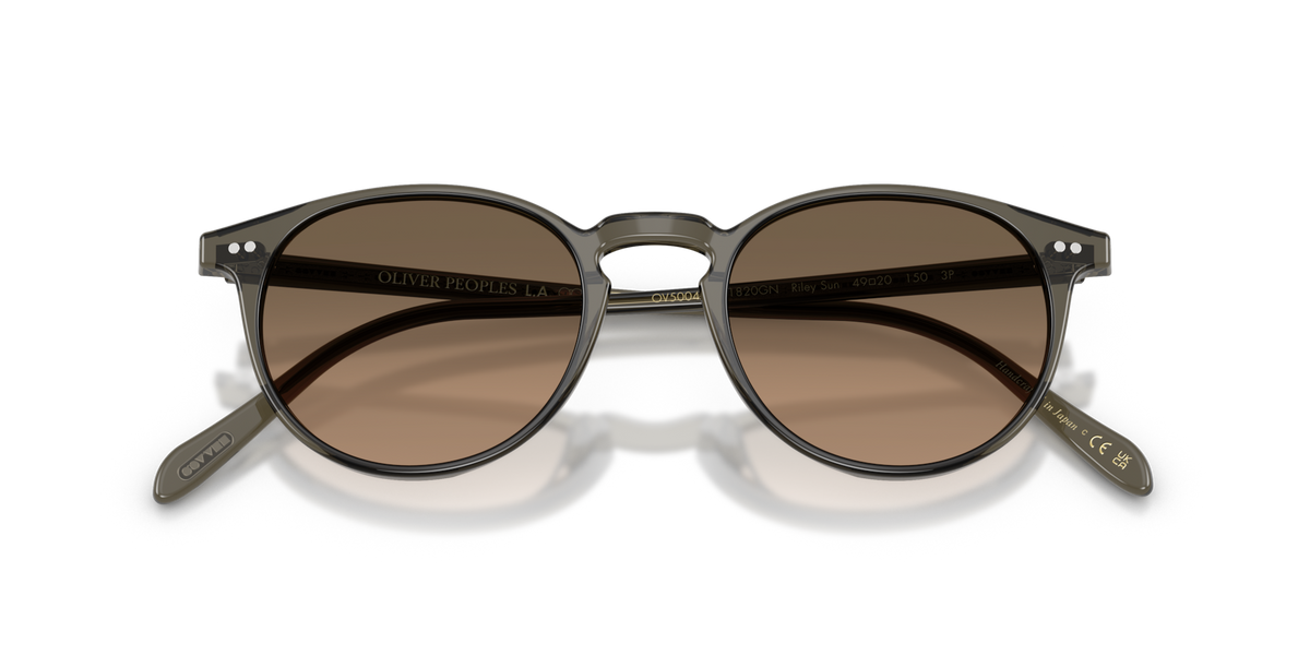 Oliver Peoples Riley-R Sun with Havana Indigo frame and Cognac lenses ...