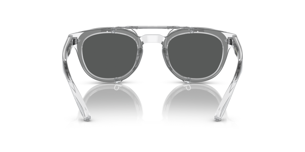 Oliver Peoples Sheldrake Flip-Up Clip with Brushed Silver frame and Grey lenses - image 6