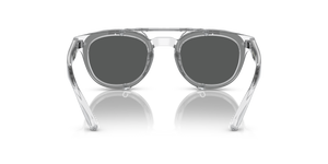 Oliver Peoples Sheldrake Flip-Up Clip、ブラッシュシルバーフレーム、グレーレンズ - 画像 6