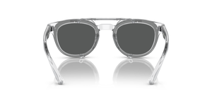 Oliver Peoples Sheldrake Flip-Up Clip with Brushed Silver frame and Grey lenses - Image 6