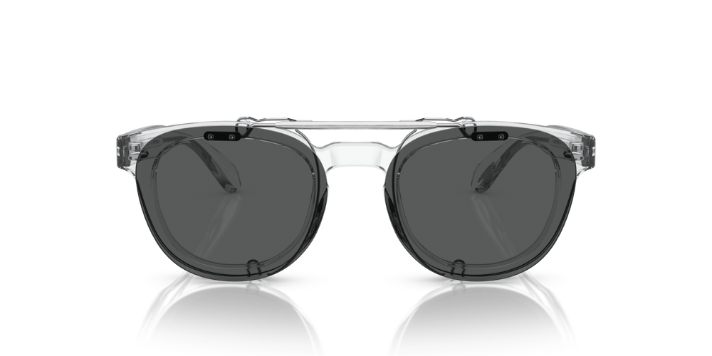 Oliver Peoples Sheldrake Flip-Up Clip with Brushed Silver frame and Grey lenses - image 3