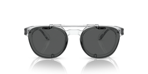 Oliver Peoples Sheldrake Flip-Up Clip with Brushed Silver frame and Grey lenses - image 3