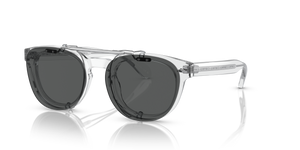 Oliver Peoples Sheldrake Flip-Up Clip avec une monture Agent brossé et des verres Gris - image 2
