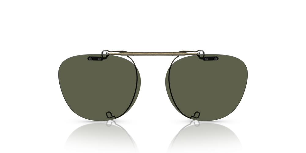 Oliver Peoples Sheldrake Flip-Up Clip avec une monture Or patiné et des verres Vert - image 7